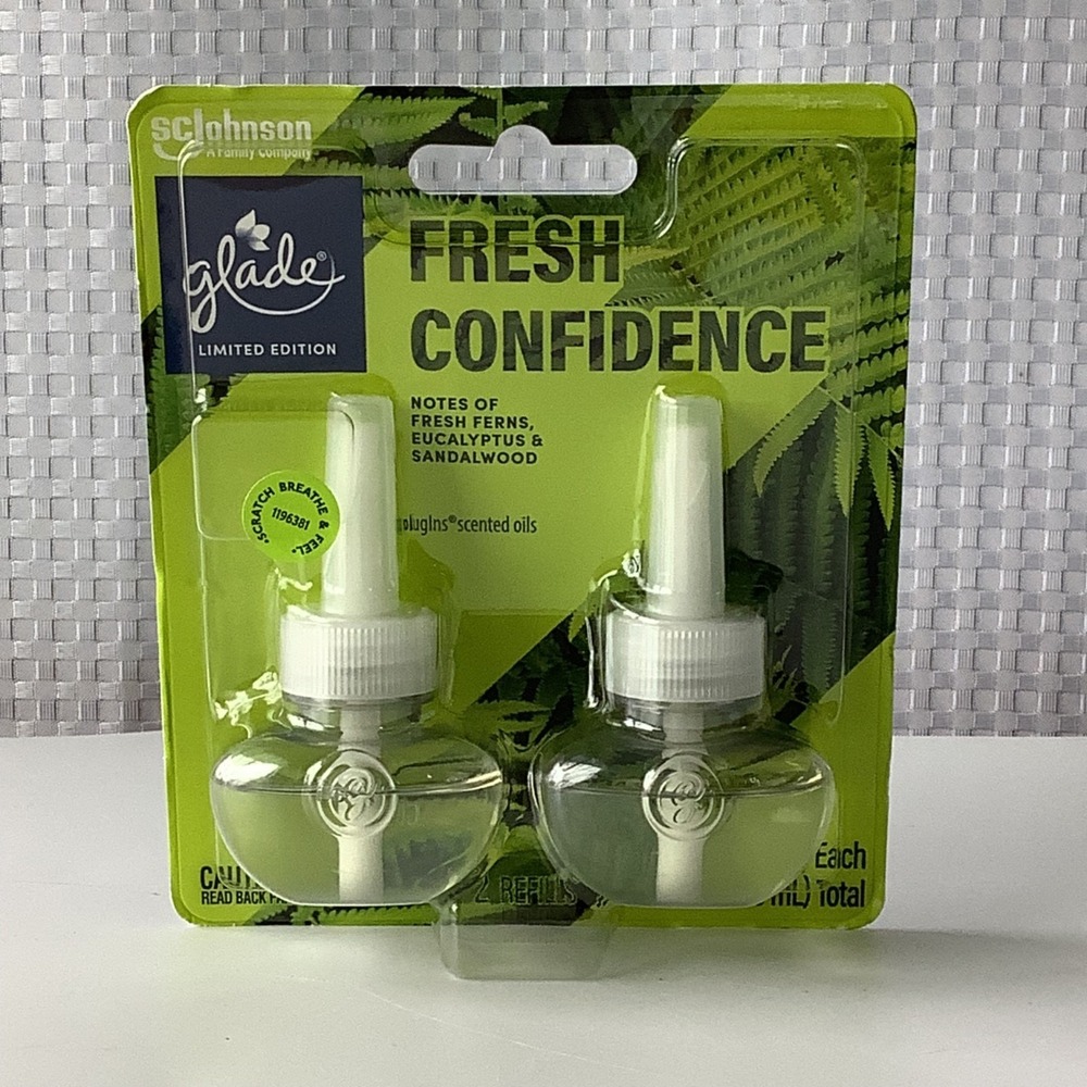 2 Pack Glade PlugIns Scented Oil Air Freshener, Fresh Confidence Limited Edition